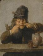 Adriaen Brouwer Youth Making a Face oil painting artist